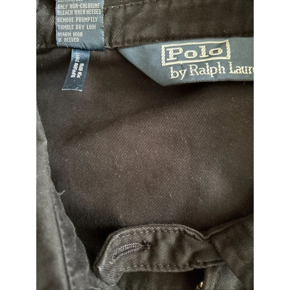 Polo Ralph Laure Black Cotton Vtg 90's Bomber XXL